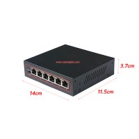 PoE Switch 4 Port 10/100 + 2 LAN FE Uplink