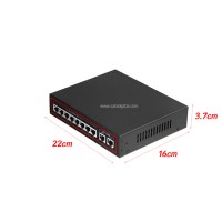 Gigabit PoE Switch 8 Port + 2 LAN GE Uplink