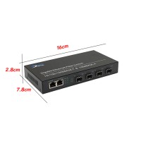 Fiber Switch SFP 4 Port 1.25G + 2GE Uplink