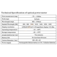 Optical Power Meter (-70) - (+10) dBm