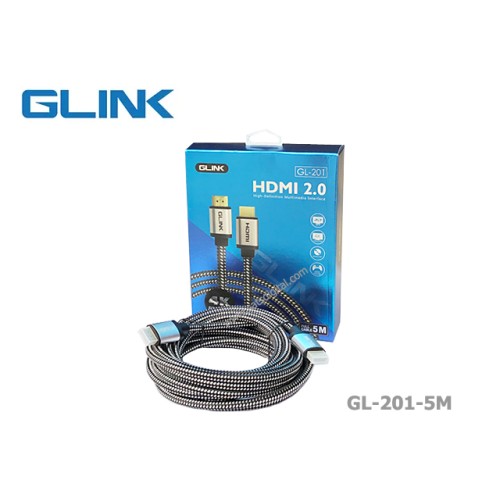 สาย HDMI GLINK รุ่น GL-201 เวอร์ชั่น 2.0 4K@60Hz ยาว 5 เมตร