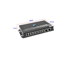PCM Voice 8 Channel + 2 LAN /100 To Fiber Converter