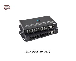PCM Voice 8 Channel + 2 LAN /100 To Fiber Converter
