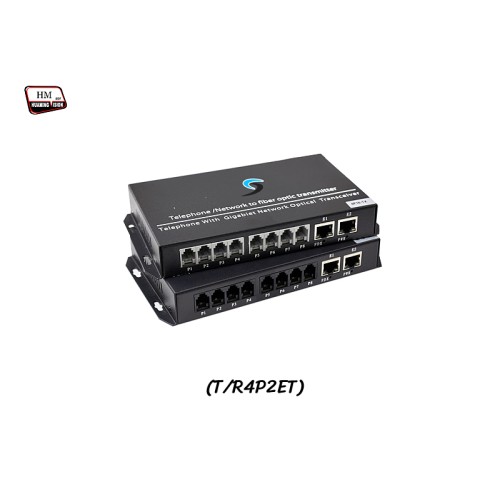 PCM Voice 4 Channel + 2 LAN 10/100 To Fiber Optic