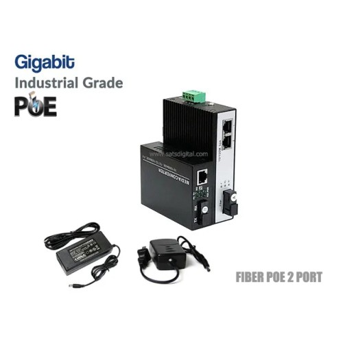 Gigabit Industrial Fiber PoE Switch 1X2 Port 20KM