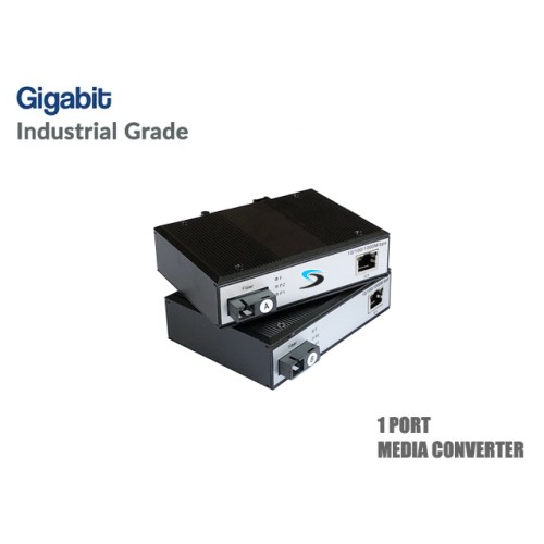 Gigabit Industrial Media Converter SM BIDI 20KM