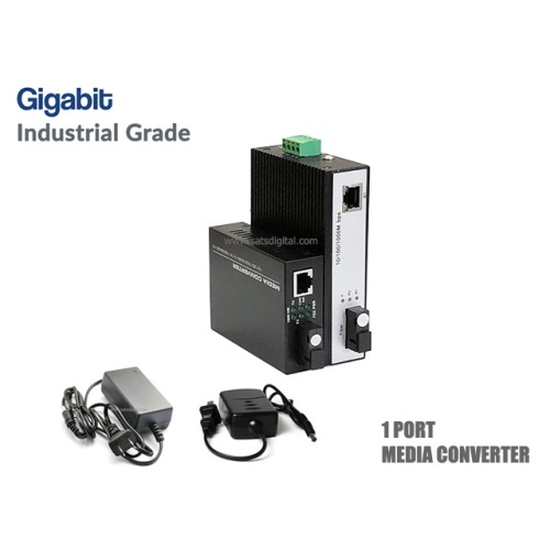 Gigabit Industrial Media Converter SM BIDI 20KM