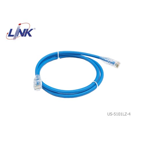 สายแลน Cat6 สำเร็จรูปสีฟ้า LINK รุ่น US-5101LZ-4 ยาว 1 เมตร