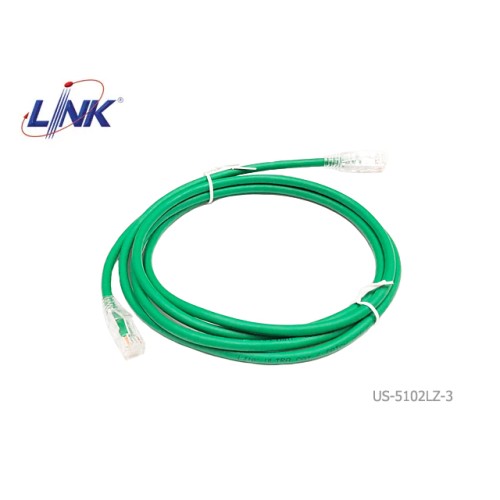 สายแลน Cat6 สำเร็จรูปสีเขียว LINK รุ่น US-5102LZ-3 ยาว 2 เมตร