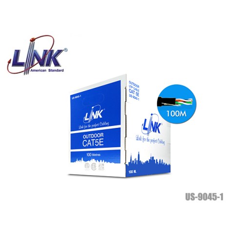 สายแลนภายนอก Cat5E LINK รุ่น US-9045-1 กล่อง 100 เมตร