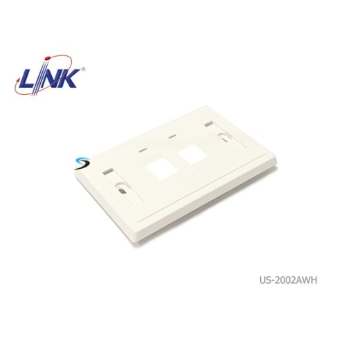 LINK หน้ากากบล็อก 2X4 แลน 2 ช่อง รุ่น US-2002AWH