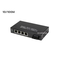 Fiber Media Converter 10/100 1X4 Port SM Duplex 20KM