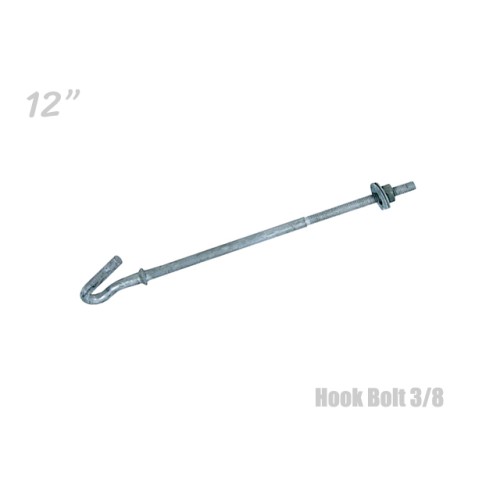 ฮุกโบลท์ (hook Bolt) ขนาด 3/8″ ความยาว 12 นิ้ว