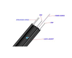 สายไฟเบอร์ออฟติก 2 Core SM เข้าหัว SC/UPC ยาว 200 เมตร