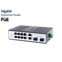 Gigabit Industrial PoE Switch 8 Port + 2GE + 2 SFP Uplink