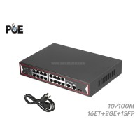 PoE Switch 16 Port 10/100 + 2GE + 1 SFP Uplink (small)