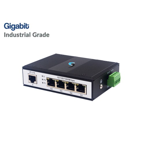 Gigabit Industrial Switch 4 Port + 1 LAN GE Uplink