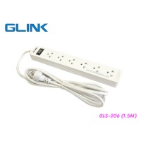 ปลั๊กไฟ 6 ช่อง GLINK รุ่น GLS-206 สายไฟยาว 1.5 เมตร